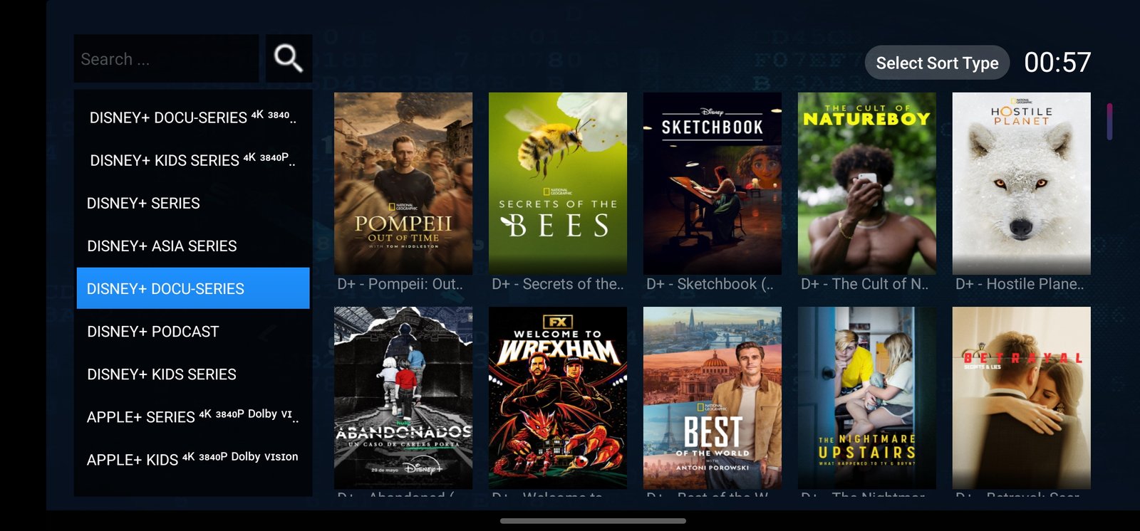 IBO Player IPTV Kanalübersicht